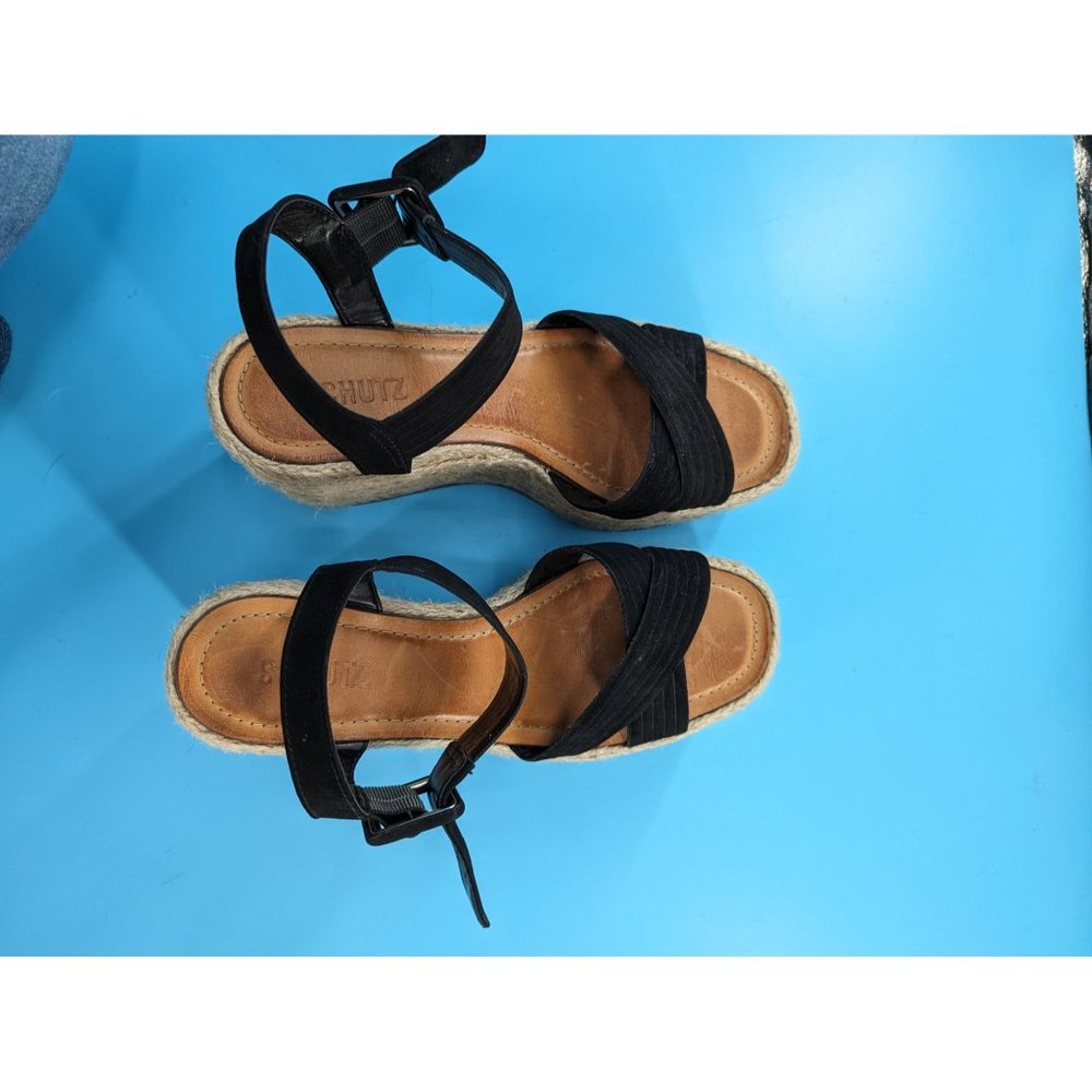 Schutz Bliese‎ Nubuck Platform sandal New without box $158 - Picture 10 of 10